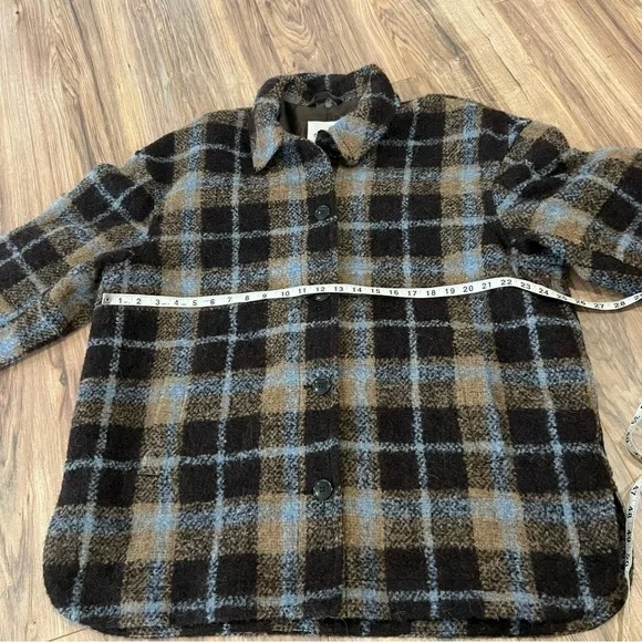 Madewell The Belrose Shacket Shirt Jacket in Cassel Plaid - Picture 10 of 13